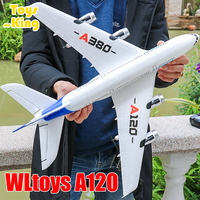 Wltoys XK A120 RC Plane 3CH 2.4G EPP Remote Control Machine Airplane Fixed-wing RTF A380 RC Aircraft Model Outdoor Toy for Kids