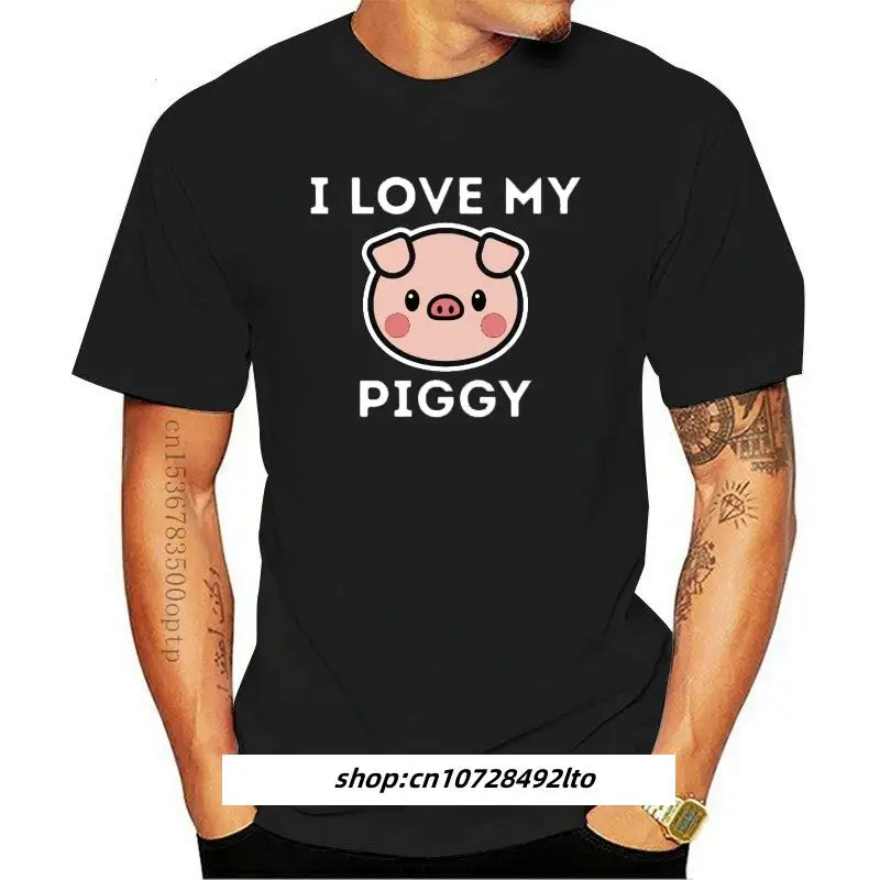 New Men T Shirt I Love My Piggy Shirt Funny Pet Pig(2) Women T-Shirt