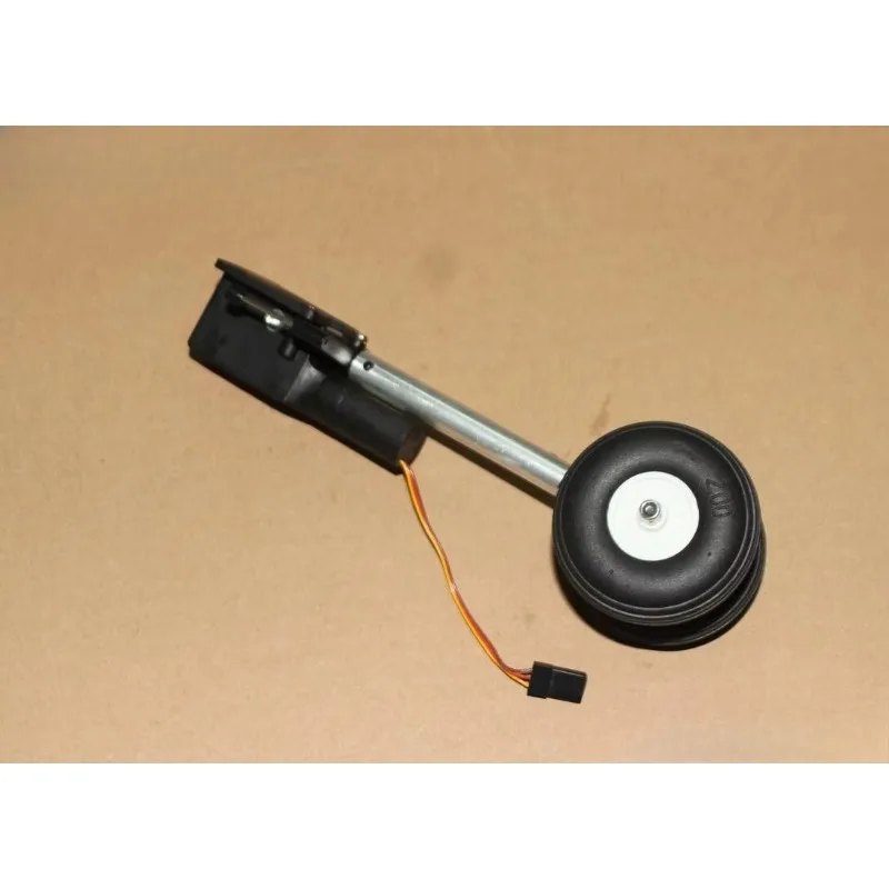 Model Aircraft Retractable Landing Gear H123mm with 50mmPU Wheels 2-3kg Fixed-wing Model Aircraft DIY Accessories