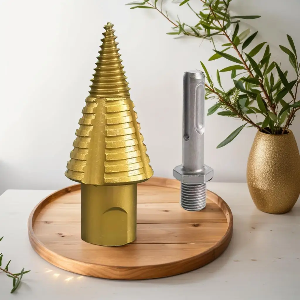 

1pc Firewood Splitter Bit Anti-Stuck Log-splitting Drill For Wet Dry Wood SDS Square Shank Quick Change Detachable For Woodwork