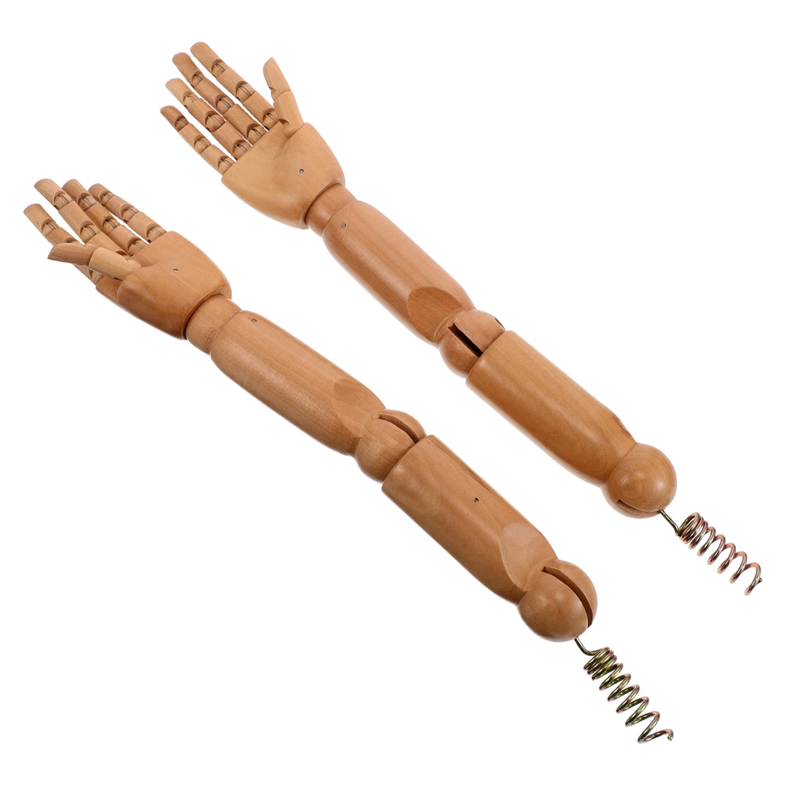 

1Pair Realistic Wooden Mannequin Arm Articulated Flexible Joints Poseable Replacement Part for Photography Display Clothing