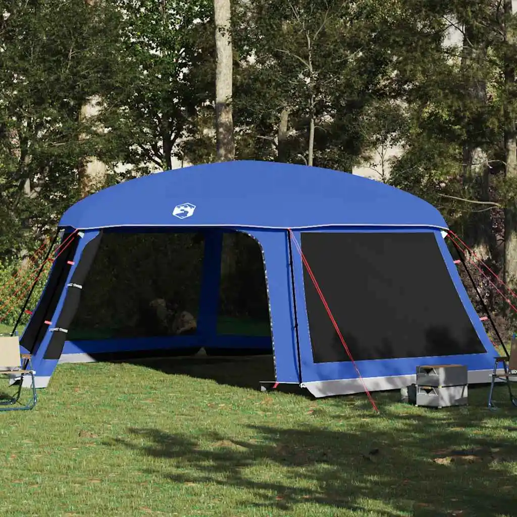 Tente de piscine avec bâche amovible, parois en maille, bleu azur, 670x590cm, équipement de camping portable pour la famille, auvent anti-UV
