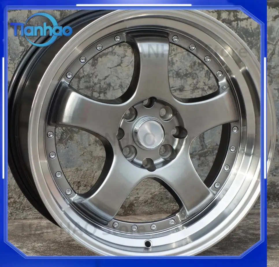 Custom Aluminum Alloy Luxury Car Wheels for Passenger Vehicles 15 17 18 Inch 4x100 5x114.3 ET20 ET25 ET35mm CB73.1 HK99002