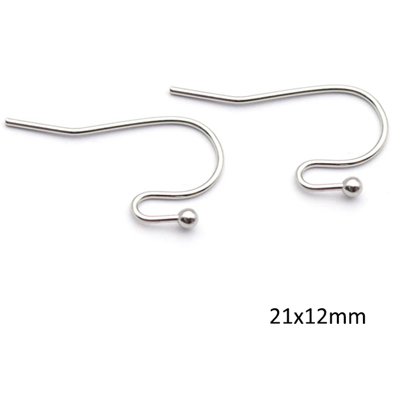 20pcs Stainless Steel Earwire Hooks for DIY Jewellery Making