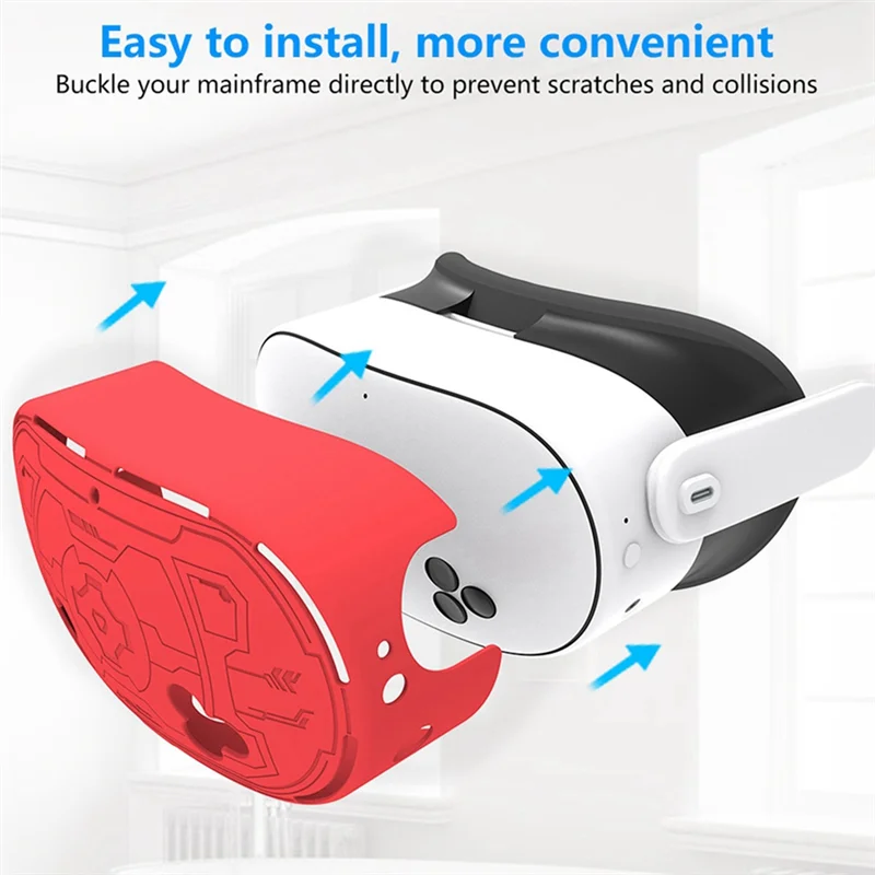 غطاء حماية للعدسة، غطاء حماية VR مضاد للسقوط، غطاء مقبض وحدة التحكم لمجموعة Meta Quest 3S المكونة من 7 قطع