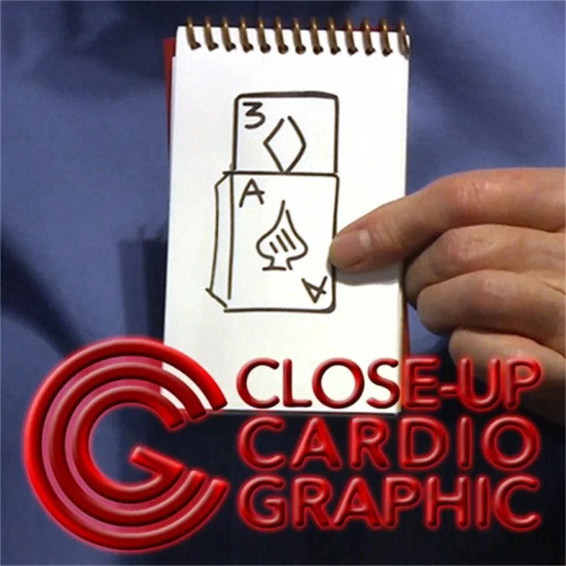 Mini Cardiographic by Martin Lewis Magic Tricks Sketchpad Rising Card Close Up Street Illusions Gimmicks Mentalism Props