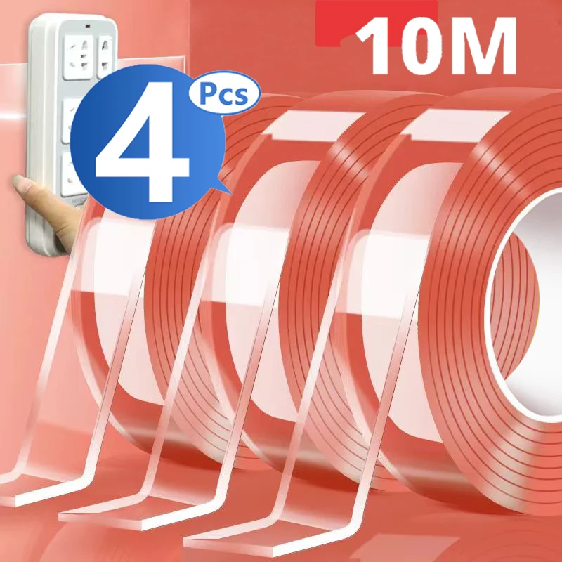 Strong Double Sided Nano Tape 1mm 2mm Adhesive Transparent 3m 5m 10m Doble Side Strips Waterproof Tape Glue for Home House Strip