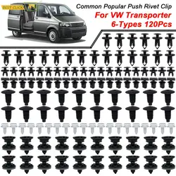 120x For VW Transporter T4 T5 T6 Car Trim Lining Clips Bumper Retainer Auto Engine Undertray Cover Fastener Plastic Push Rivets