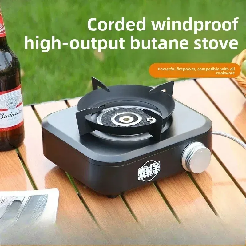 D20 Outdoor Cassette Stove With Wire Picnic Windproof Cooker Household Tea Stove Barbecue Stove Split Type