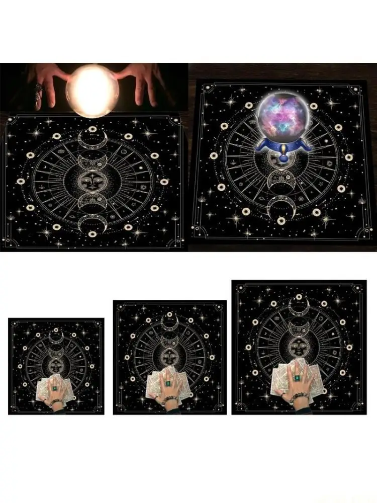 

U2JB Square Flannelette Tarot Altar Cloth Board Game Pad Astrological Pad Table Cover
