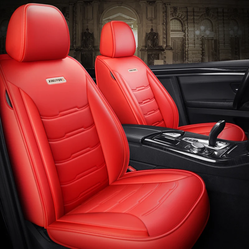 

5-seater luxury PU leather car seat cover Soft, comfortable, non-slip, durable, waterproof, four seasons