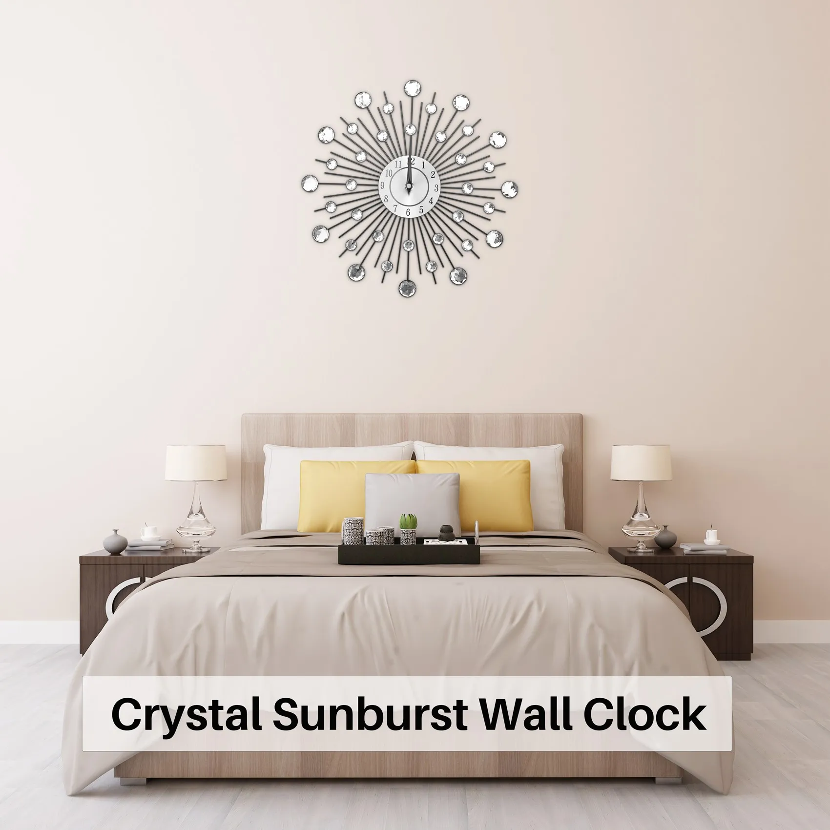 

New-Design Vintage Metal Art Crystal Morden Wall Clock Clock Design Home Decor