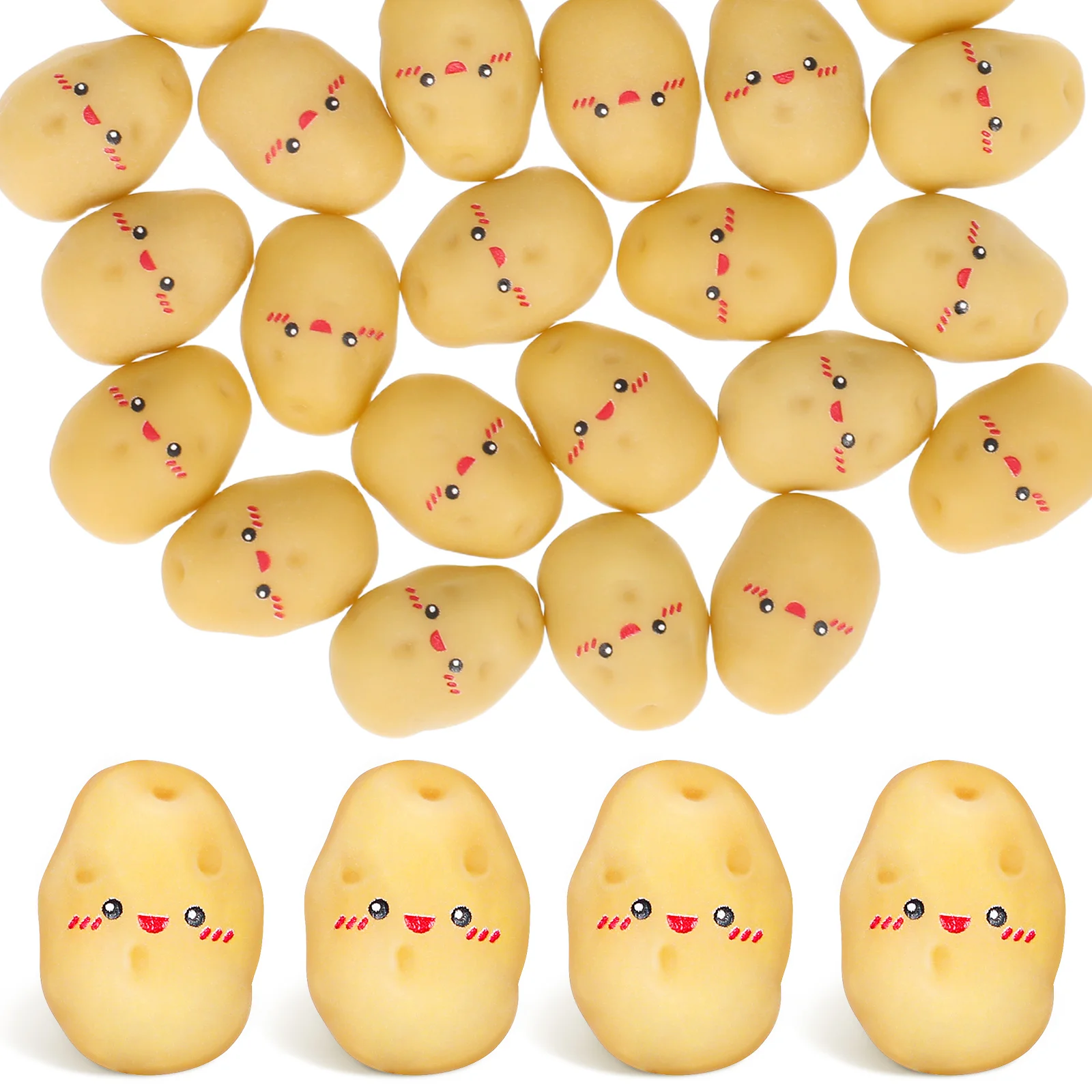 

30 шт. миниатюрных искусственных картофелей из смолы, реалистичные имитации овощей для декораций на Рождество и День Благодарения, креативные украшения для дома и кухни