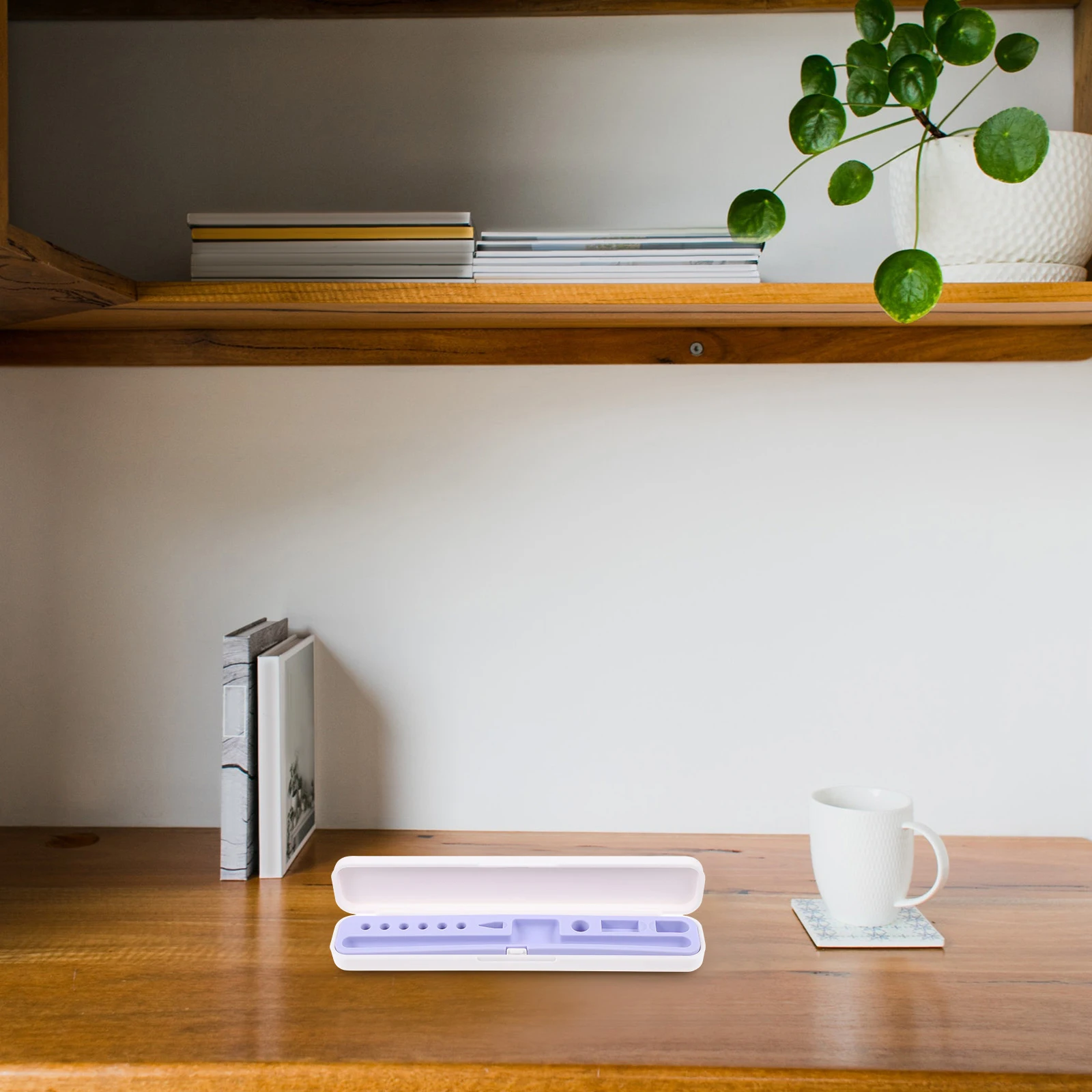 

1Pcs Pencil Box Purple Matte Shell Portable Waterproof Pen Holder Compatible for Apple Pencil 1 2 Silicone Lining Drop Resistant