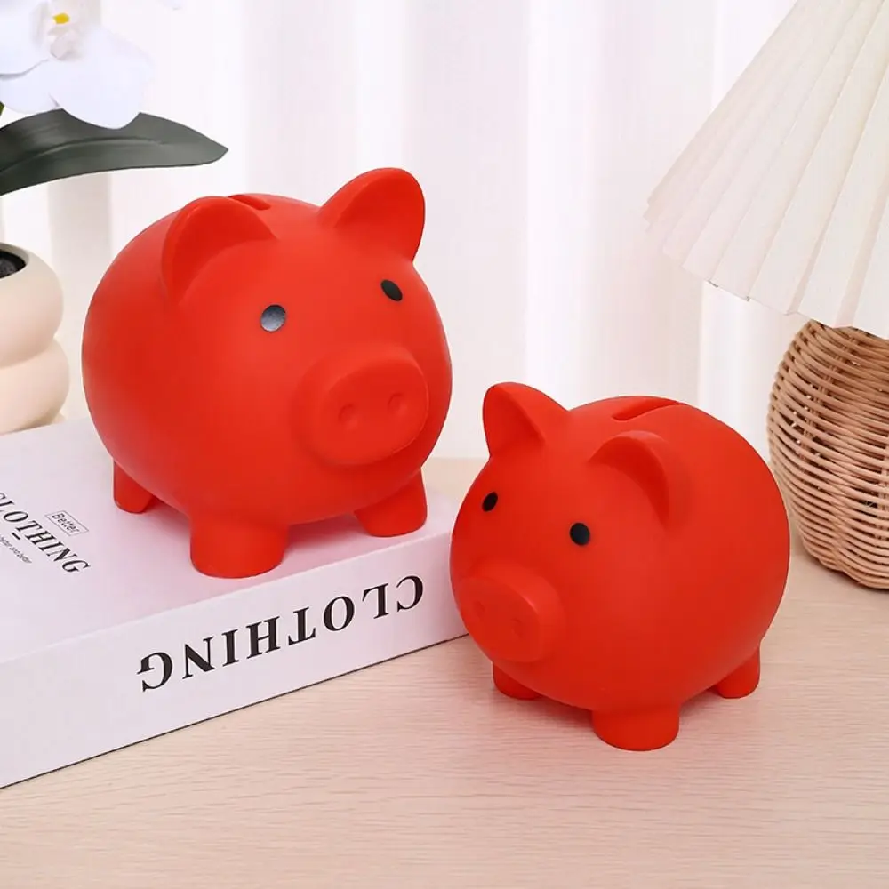 Cartoon Pig Piggy Money Bank Enough-capacity Cartoon Piggy Money Saving Box Creative Macaroon Style Piggy Desktop Ornaments
