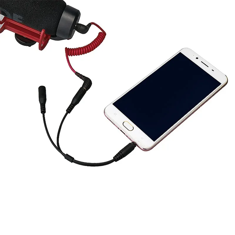 4-Section TRRS To 3-section TRS Microphone Headphone Monitor One-part Cell Phone Cable Wireless System Audio Cable Aux Cable