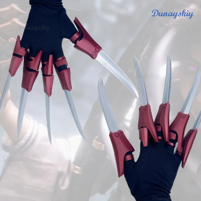 GACHIAKUTA Jabber The Abyssal Warlord Guantes de Garra para Cosplay, Par de Armas de Dedo, Fantasía Oscura, Atuendos Sexys de Cosplay