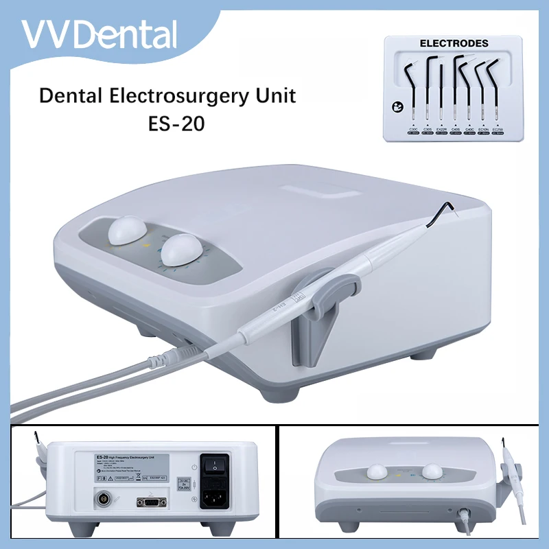 

VVDental Electro Surgery Unit ES-20 High Frequency Electricity Knife Electrosurgery Scalpel with 7 Electrodes Dental Equipment