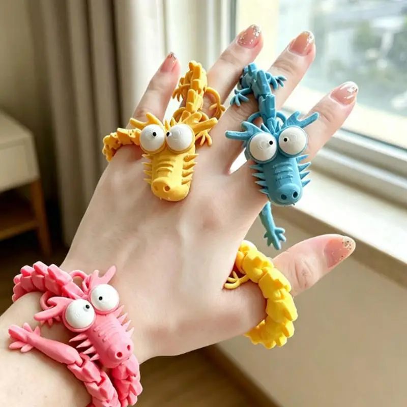 3D Printed Stupid Joints Dragon Sculpture Articulated Joints Crafts Desktop Decoration Ornaments Home Office Decor