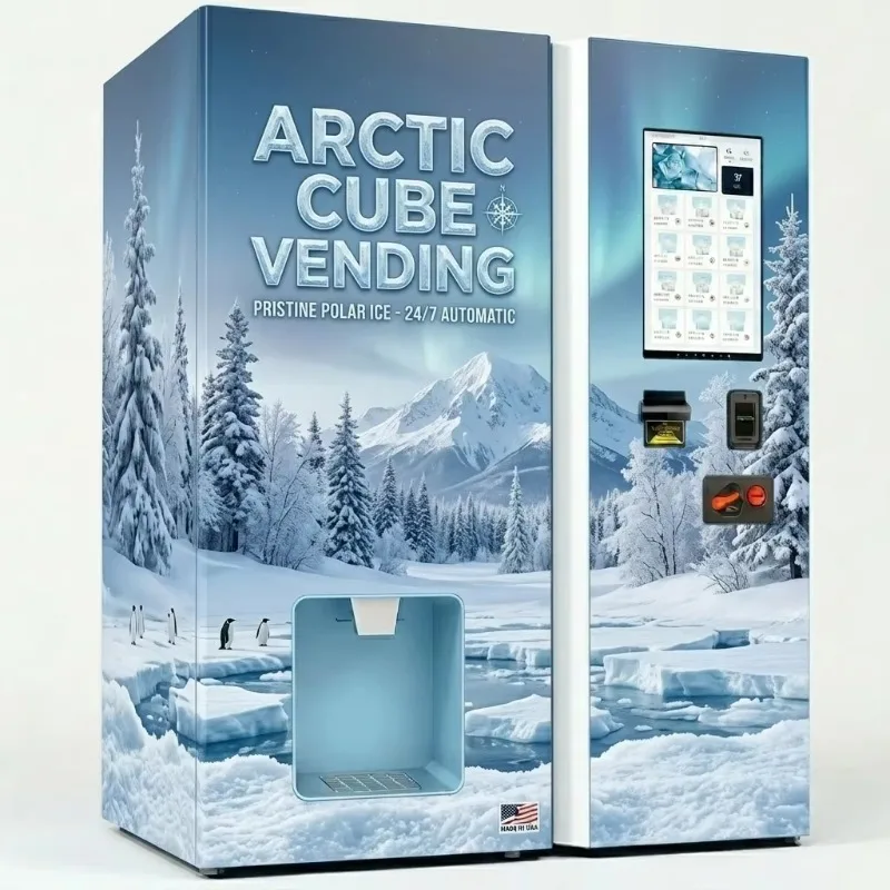 Ice Dispenser Vending Machine Self Service Commercial Ice Cubes Making Vending Machine Water and Ice Vending Machine Customized