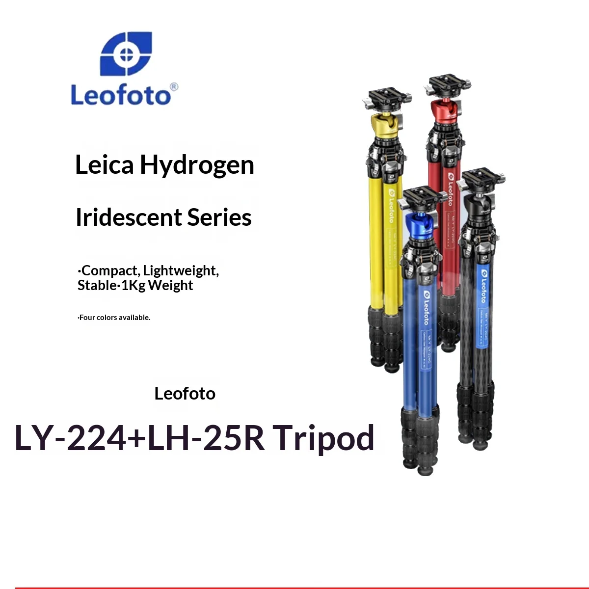 

Leofoto LY-224C+LH-25R Hydrogen-Infused Color-Changing Carbon Fiber Ball Head Hydraulic Photography/Videography Portable Tripod