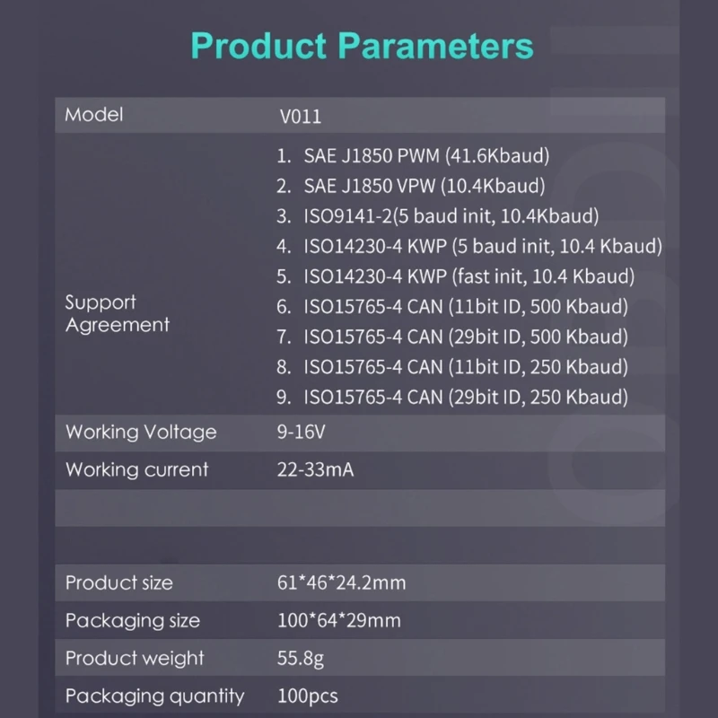 

Сканер OBD2 для ELM 327 25K80 V011, считыватель кодов неисправностей двигателя автомобиля, адаптер сброса, инструмент