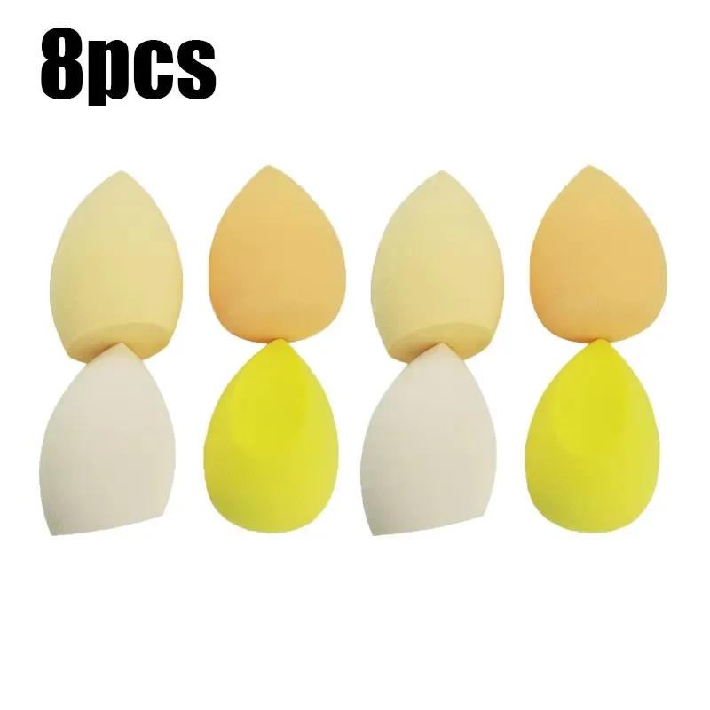 Éponge de maquillage pour fille, 4/8/16 pièces, poudre sèche et humide, outils de fond de teint combinés, boule cosmétique, bouffante de poudre, éponge coupée biseautée