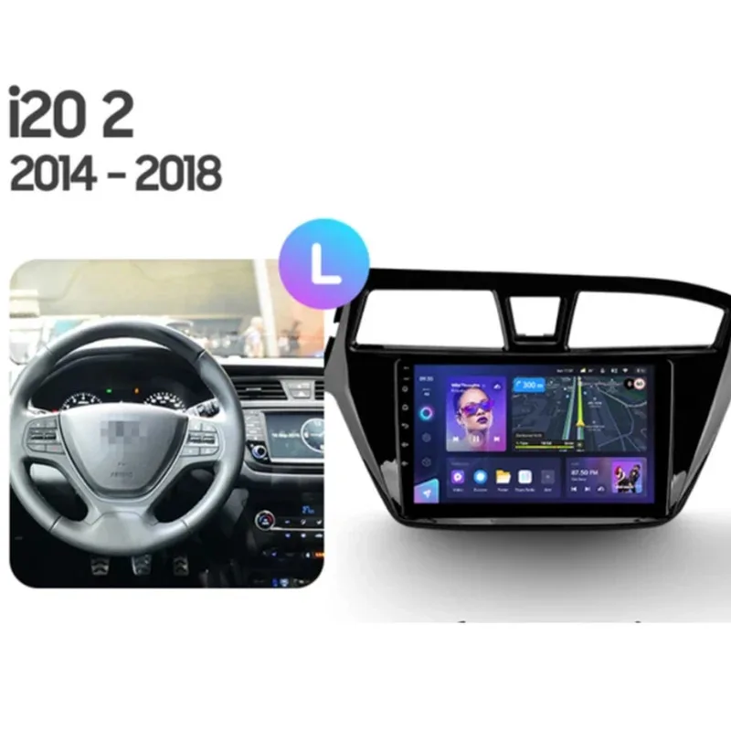 For Hyundai I20 LHD 2015 2016 2017 2018 Android 16 Carplay Car Radio Navigation GPS Multimedia Player WiFi+4G Auto stereo DSP