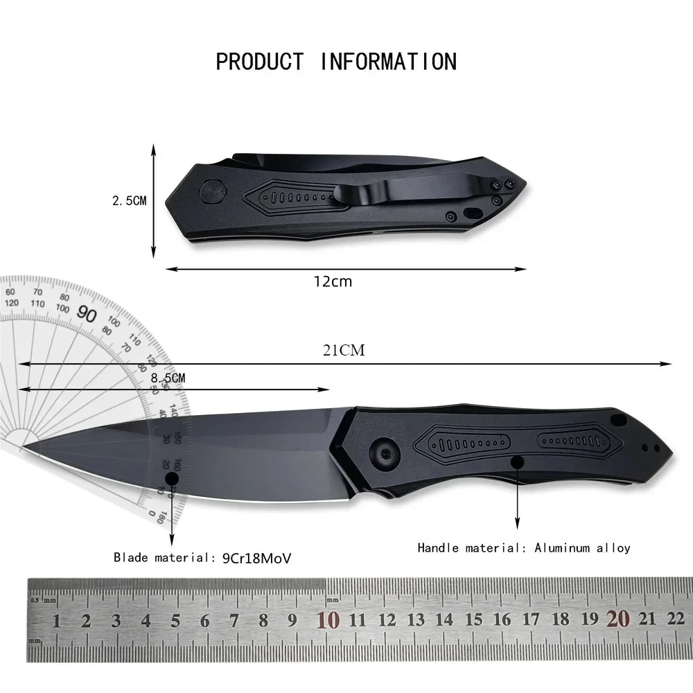 2 Styles HUAAO High Hardness Folding Knife D2 Blade Aluminum Alloy Handle Outdoor Hunting Camping Survival EDC Hiking Knives
