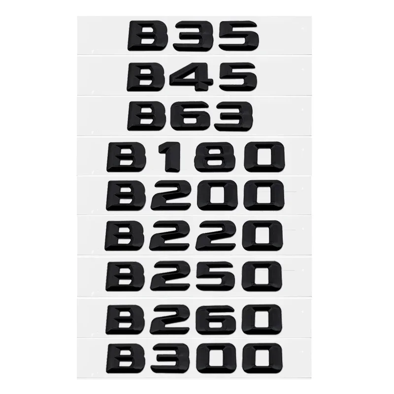 Pegatinas de plástico para coche, calcomanías para el cuerpo, insignia trasera con letras para Mercedes Benz Clase B B35 B45 B63 B180 B200 B220 B250 B260 B300