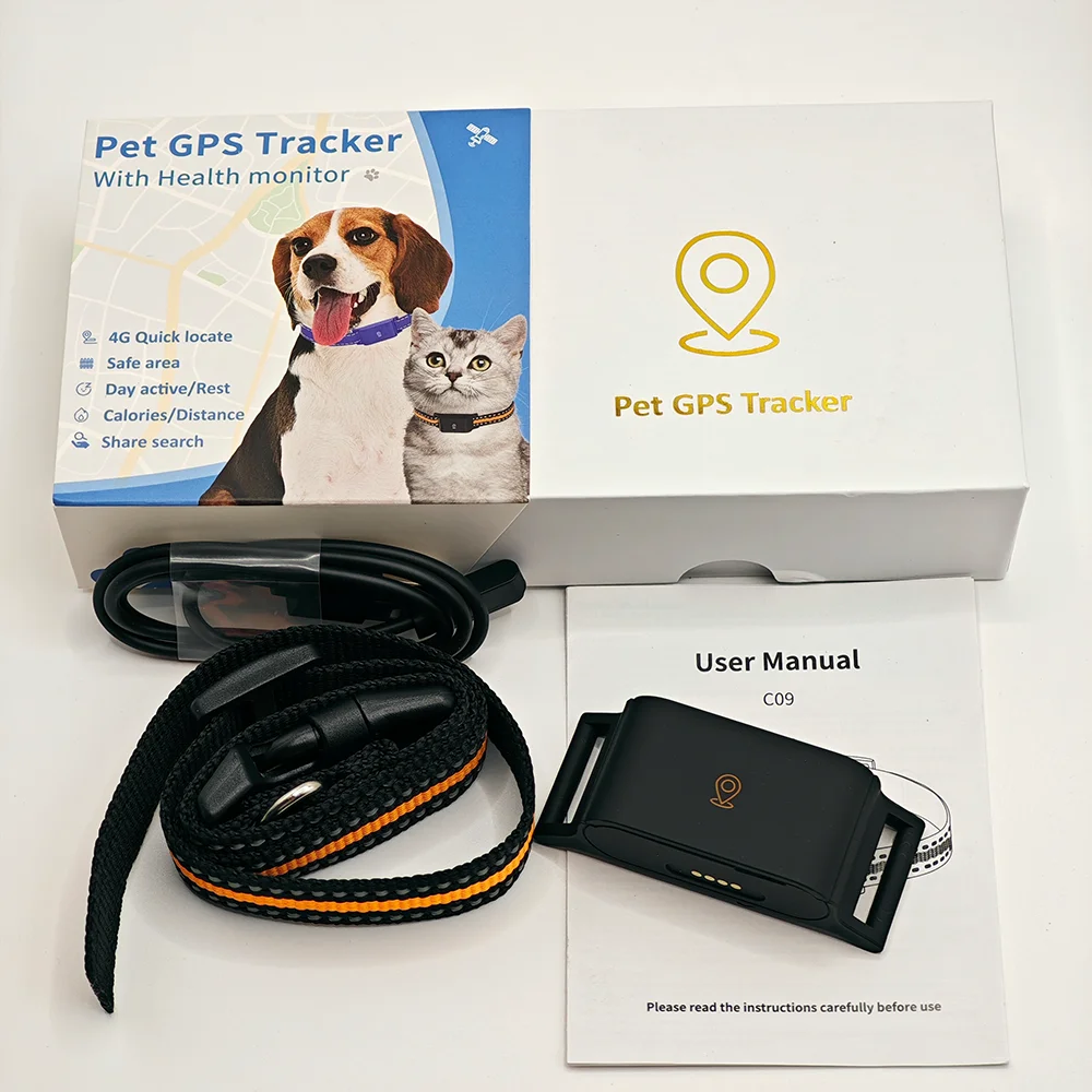 IP67 Waterproof Mini 4G GPS Animal Tracker Collar Anti-Lost Real Time Tracking Dog Cat Locator Pet Dog Cat Fashion Neck Collar