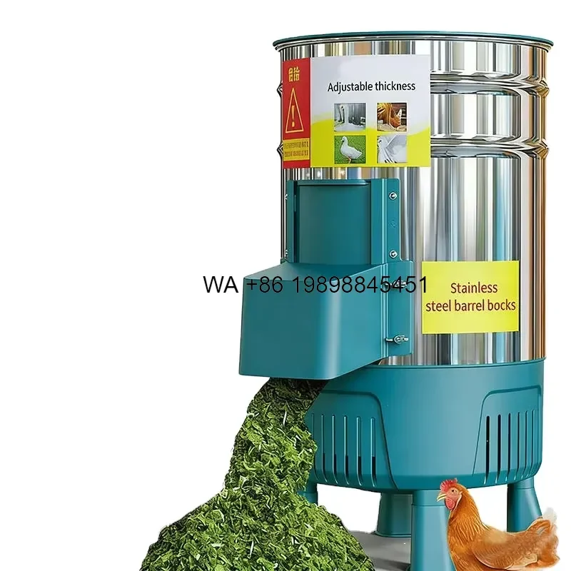 Wmwmnu Thickened Barrel Grass Chopper Multifunctional Forage Cutting for Pig Chicken Duck Cattle Feeding
