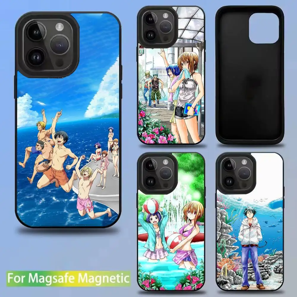 

Anime Funny G-Grand Blue Phone Case For iPhone 16,15,14,13,12,11,Pro,Max,Plus,Mini,SE New Magsafe Magnetic Wireless Charging