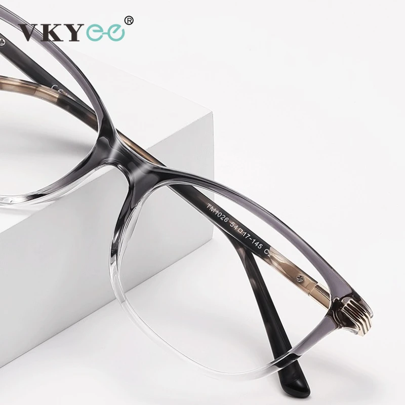 VICKY Simple New Classic Oval Geometric Personalized Design Men's Anti-Blue Light Glasses Women Customizable Prescription LS217