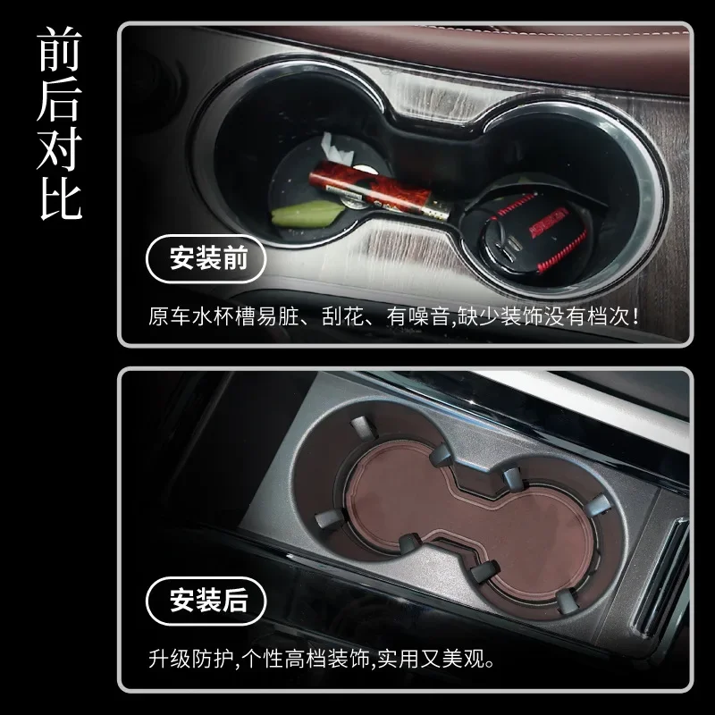 Car Door Groove Mat Cup Mat for Chang'an DEEPAL SL03 2023 Center Console Storage Box Mats Auto Gate Slot Cup Holder Pad image 3
