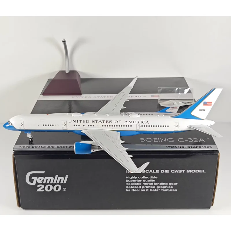 

Модель самолета GeminiJets 1/200, Авиация США, B757-200 C-32A, литая из сплава, коллекционная, декоративная, игрушка