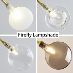 2pcs Firefly Lampshade Led Chandelier G4 Acrylic Lampshade Frosted Transparent Smoky Gray Lighting Accessories Lamp Shades