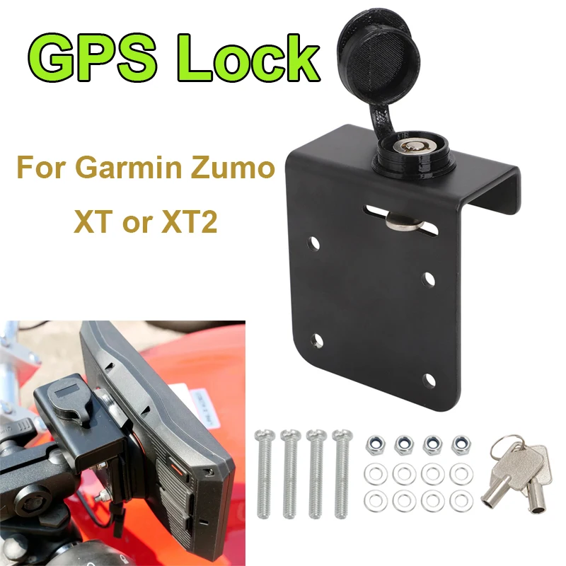 Aluminum Holder Navigation GPS Lock Kit Locking Mounting Bracket Holding for Garmin Zumo XT or XT2 Mobile Phone Mount