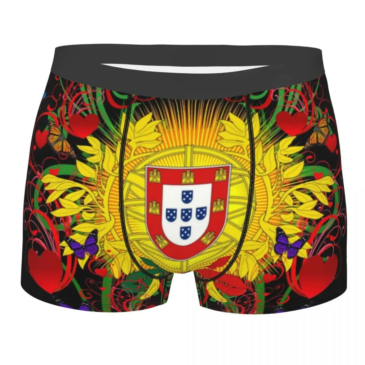 Portugal Portuguese Art Underwear Male Sexy Printed Custom Coat of Arms Boxer Shorts Panties Briefs Soft Underpants