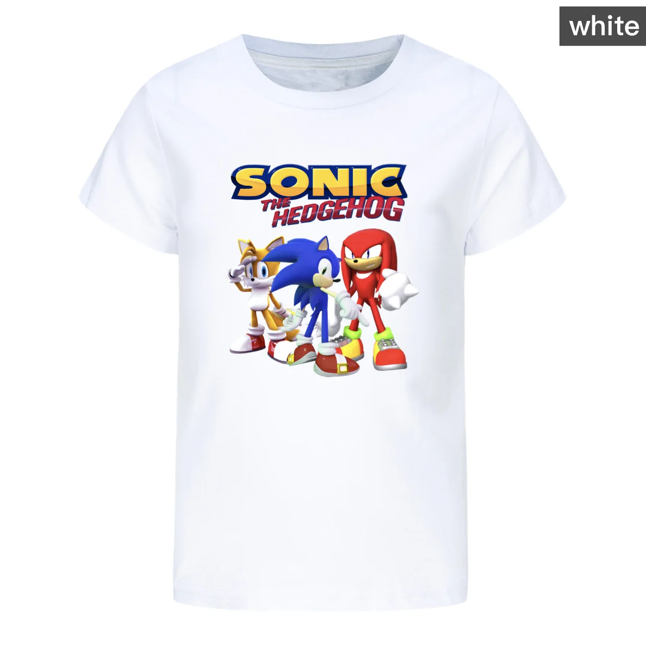 Camisetas engraçadas de manga curta de algodão infantil, tops casuais infantis, desenhos animados para meninos e meninas, The Who Loves THE WEDGEHOG, 705, verão