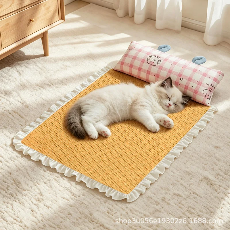 Cat bed summer cooling pad, suitable for all seasons, cat cooling mat, summer pet supplies for kittens, sofa dog sleeping pad