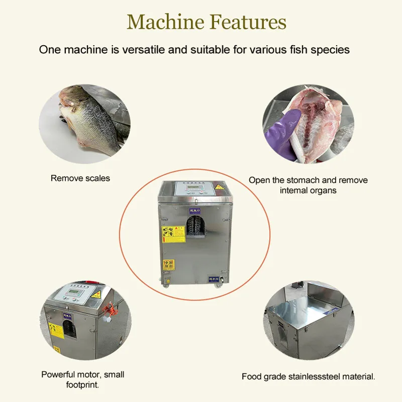 آلة غسل الأسماك التجارية آلة تجهيز الأسماك قتل الأسماك آلة تنظيف اللعاب النقل