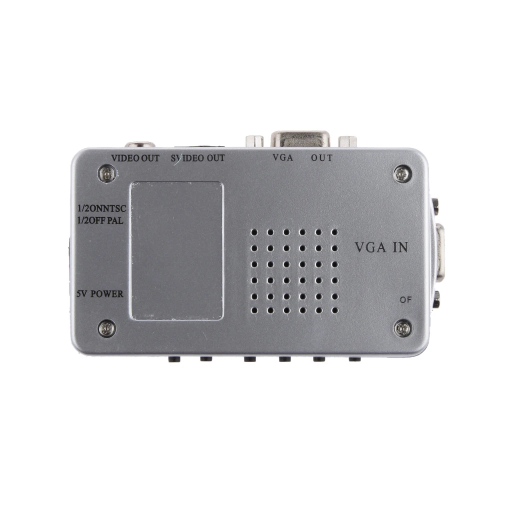 Компьютерный адаптер VGA в TV AV композитного преобразователя S-Video Box ПК Ноутбук Mac
