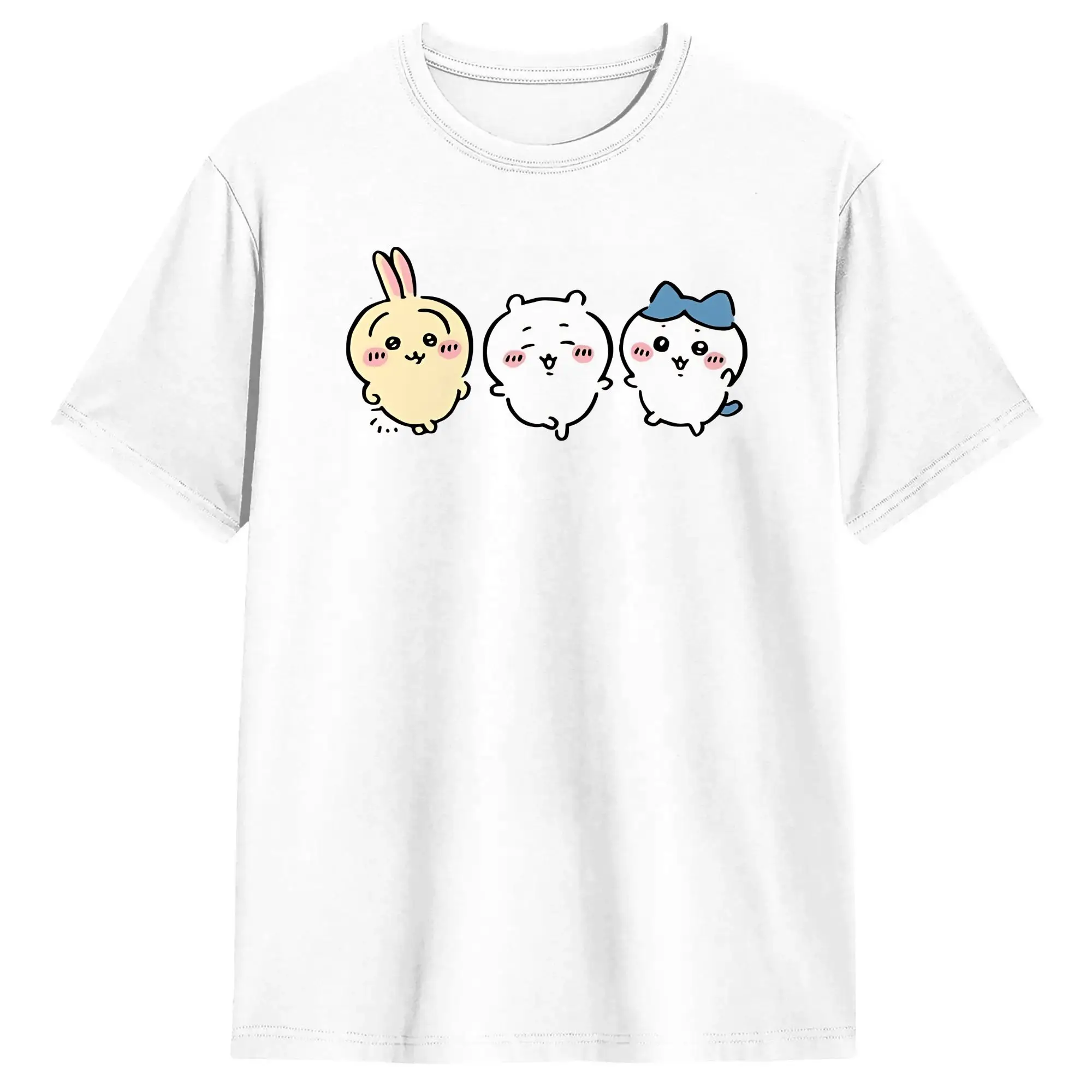 Chiikawas Hachiware T-Shirt Summer Awesome T-Shirts Cotton Popular Tshirt for Men Women Kids Casual Clothing