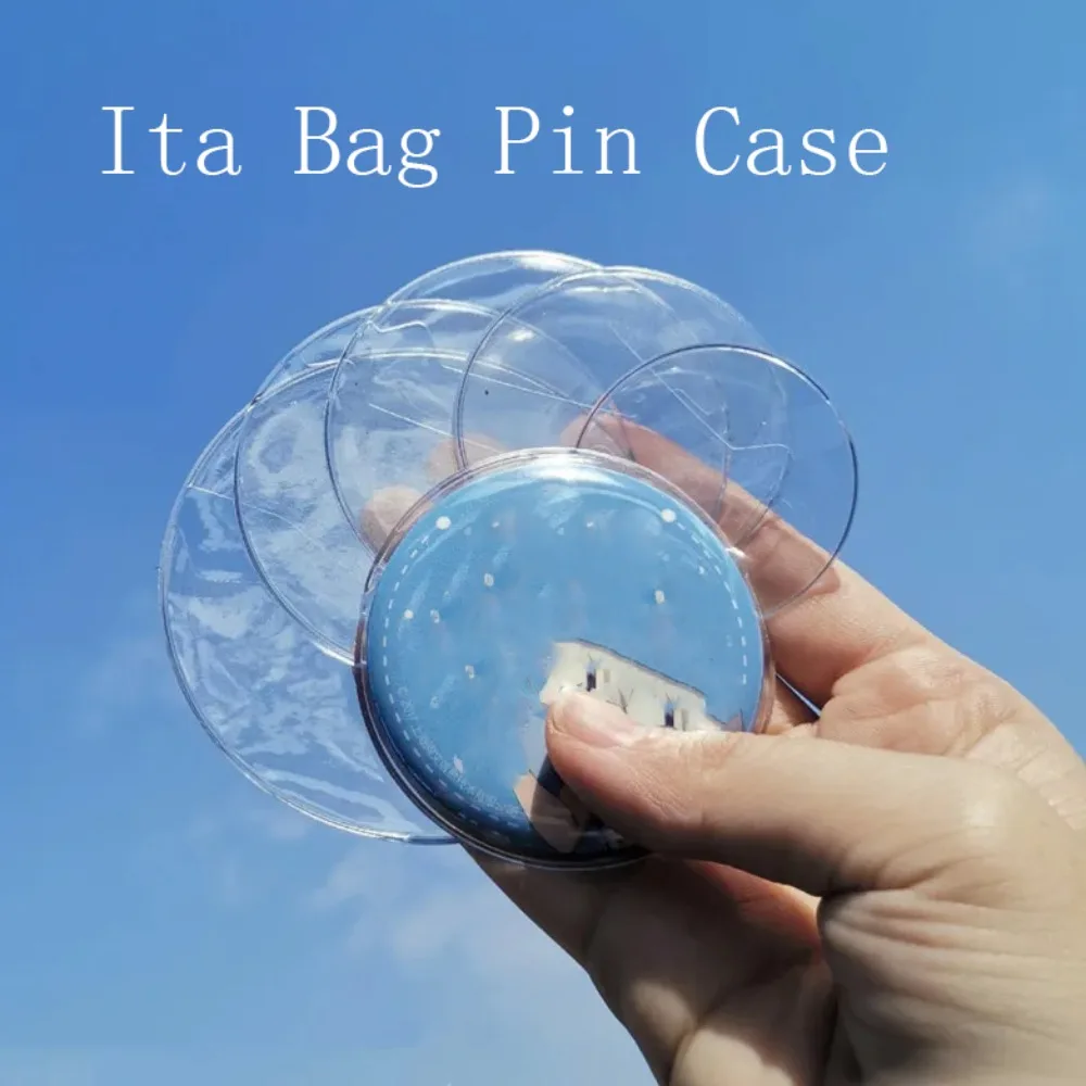 5Pcs Badge Protector Ita Bag Pin Case Transparent Protective Badge Display Sleeve Anime Clear Badge Protective Sleeve
