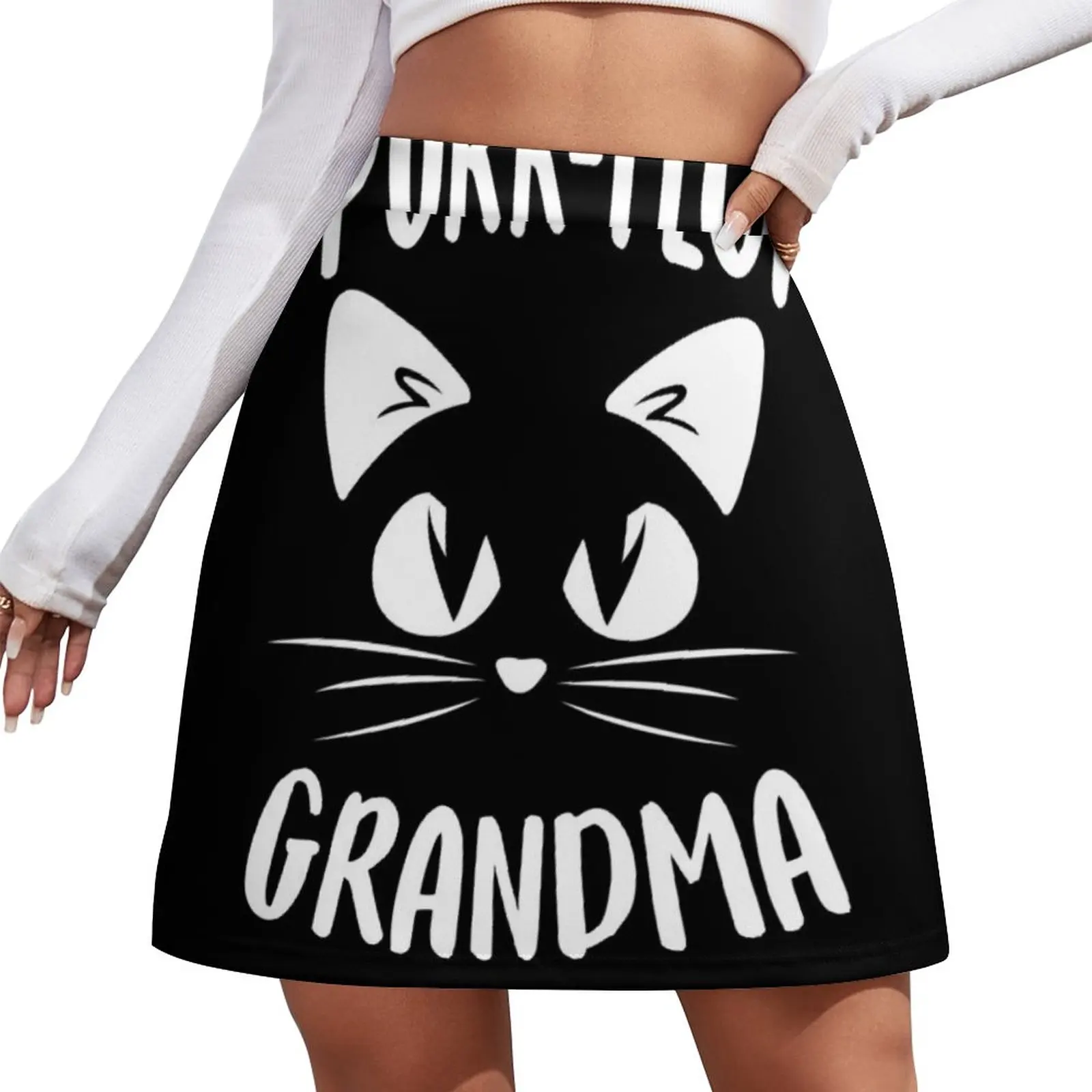 Purrfect Grandma Mini Skirt women's clothing summer 2023 novelties Female dress new in dresses mini skirt for women