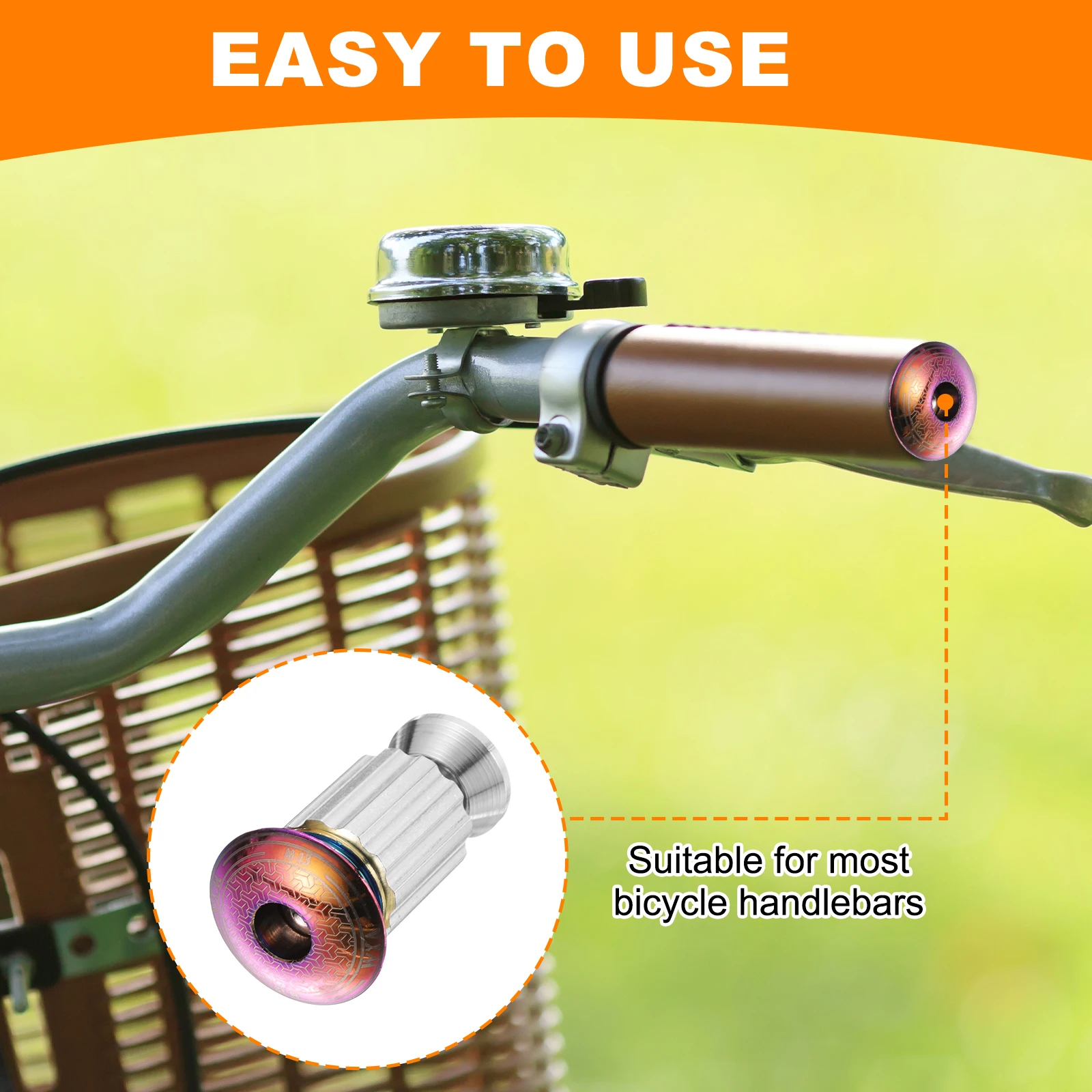 2/4 0.6oz Bar End Plugs Aluminum Bike Handlebar End Caps Bike Plugs Expanding Locking for MTB Road BMX Fixed Gear Bike view 4