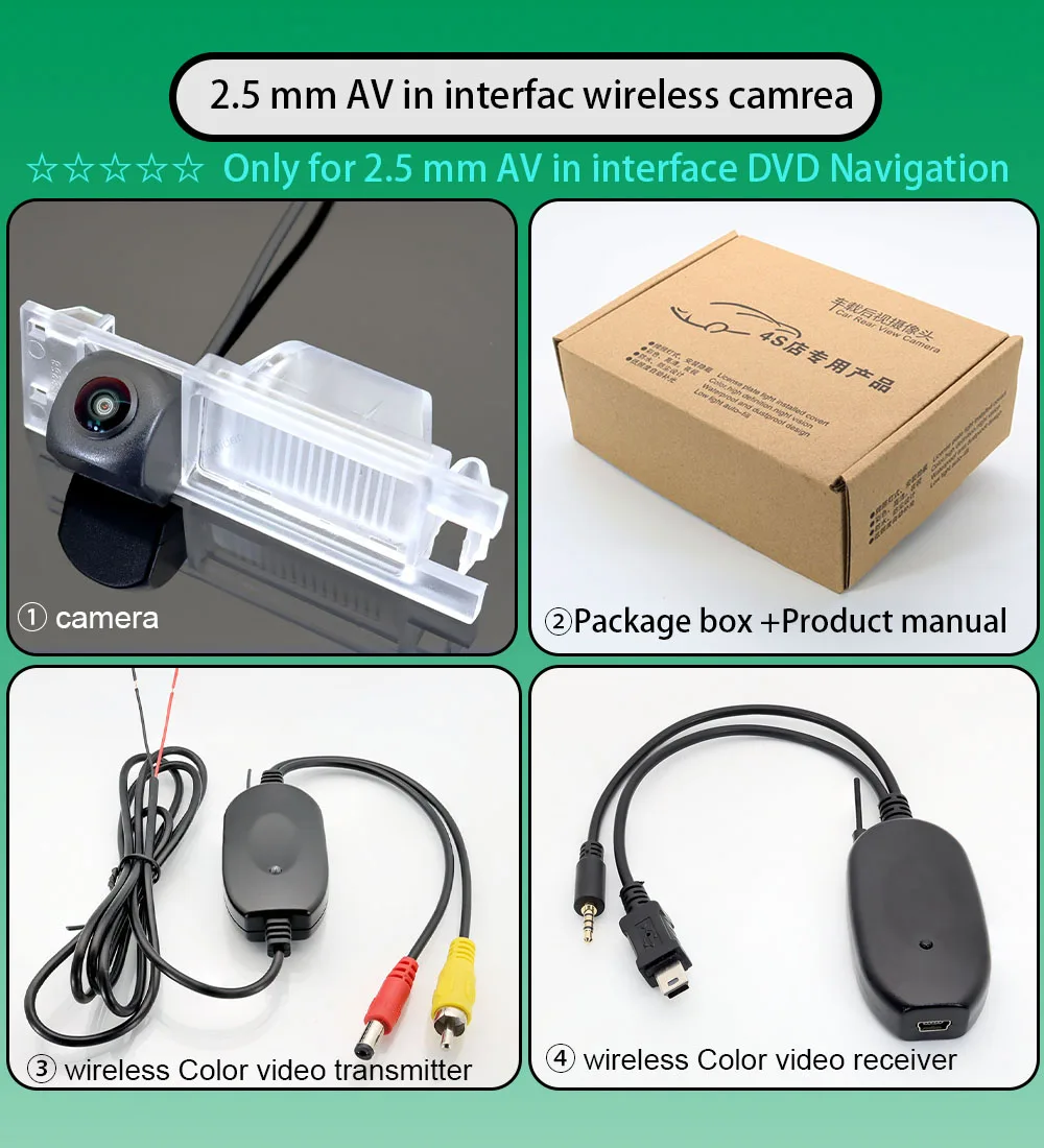 

2.4 Ghz Wireless Rear View Fisheye Camera For Alfa Romeo MiTo AR Furiosa 2007~Onwork HD Color Transmitter Receiver