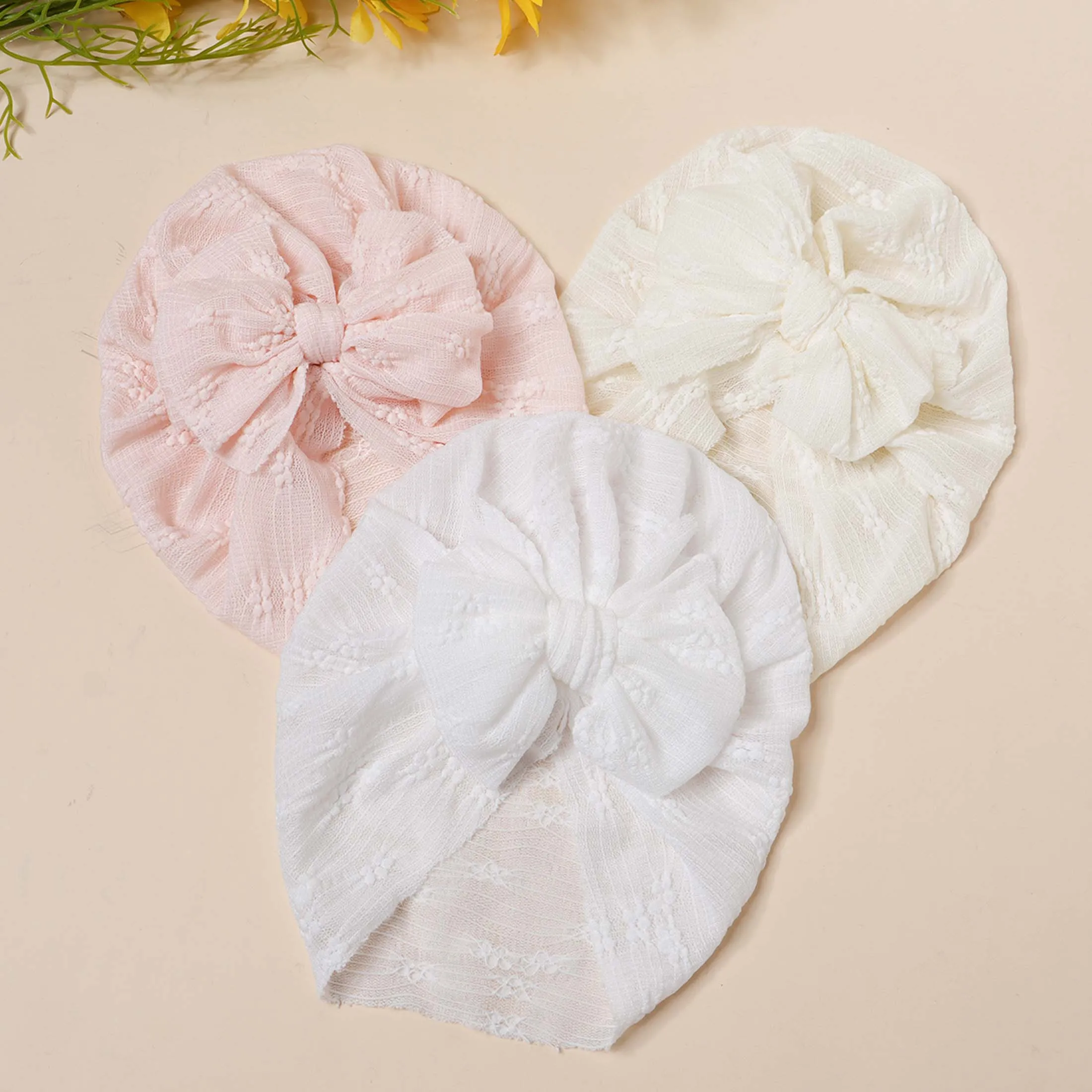 

Baby Mesh Hat Bow Cute Breathable Elastic Hat for Spring Summer Children Soft Comfortable Baby Cap Accessories