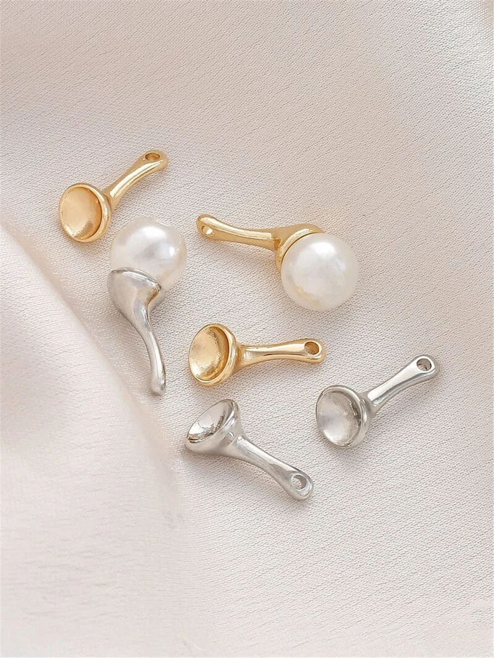 

14K Package Gold Colored French Earrings Pearl Suspension Ear Pins Hanging Accessories DIY Handmade Earrings Ear Accessories